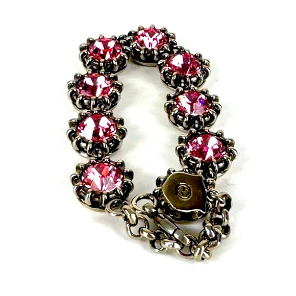 Gucci Pink Crystal Silver Tone Bracelet - Picture 3 of 6